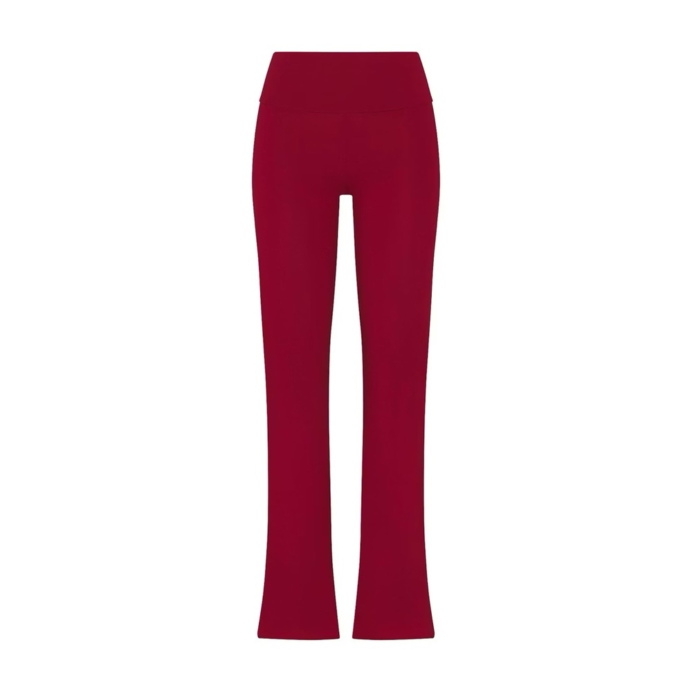 SKIMS Deep Red Stretch Flare Pants